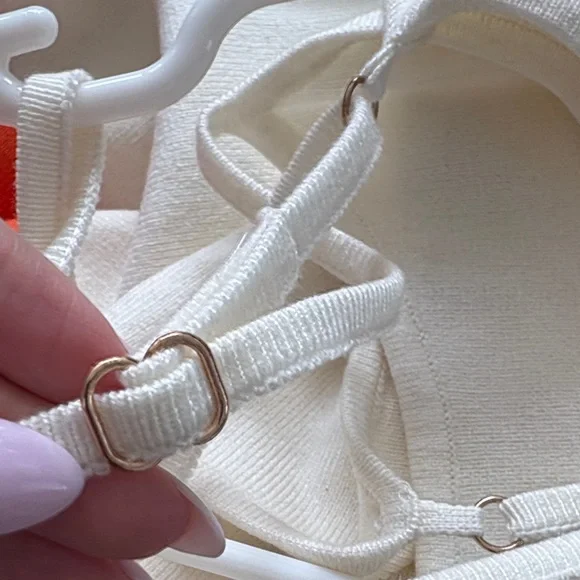 bebe Cream and Orange Striped Maxi Dress - Picture 4 of 5